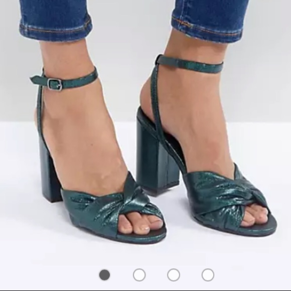 Shimmery Block Heels